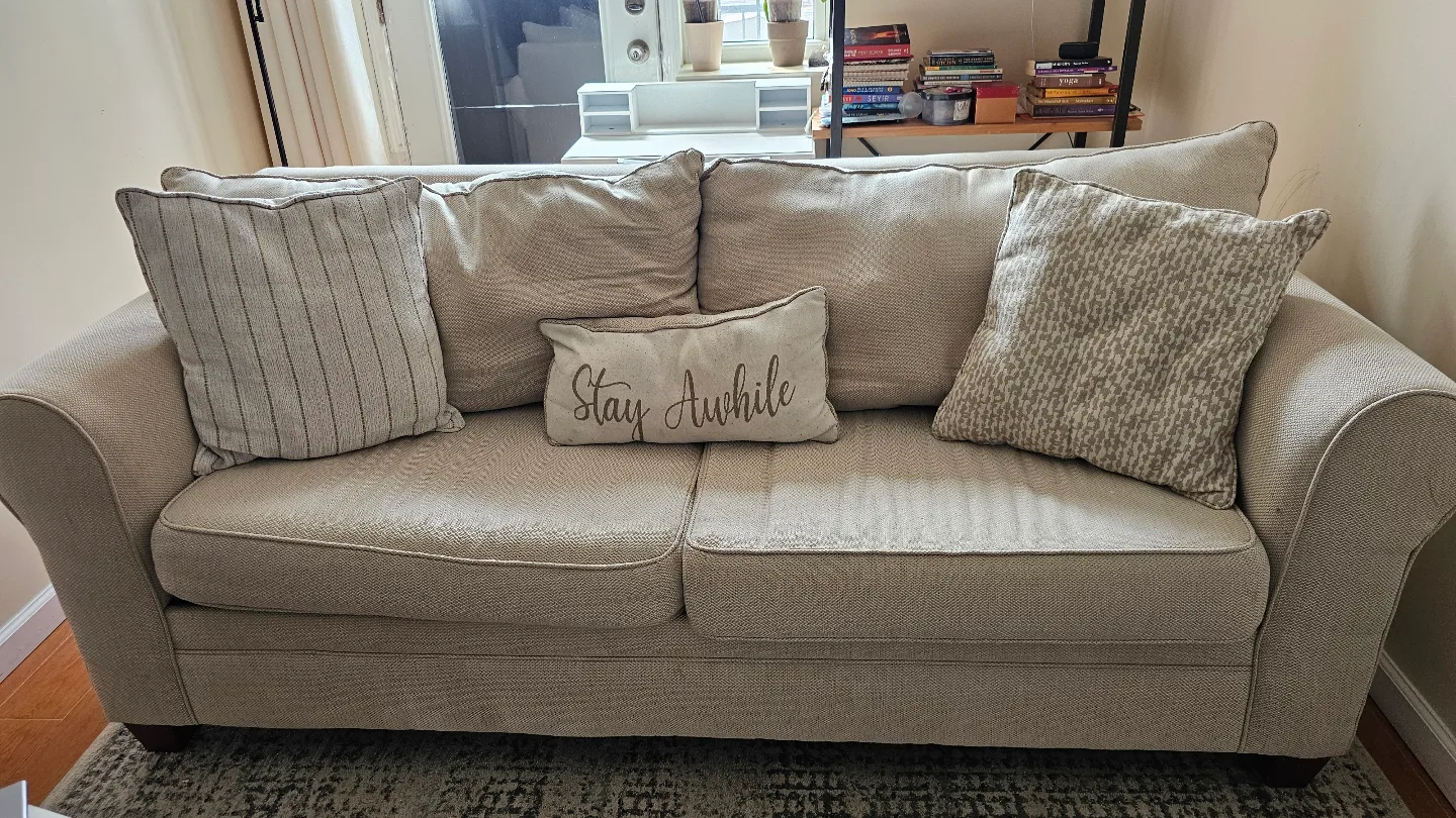 Beige Sofa with Rolled Arms image indicator(2)