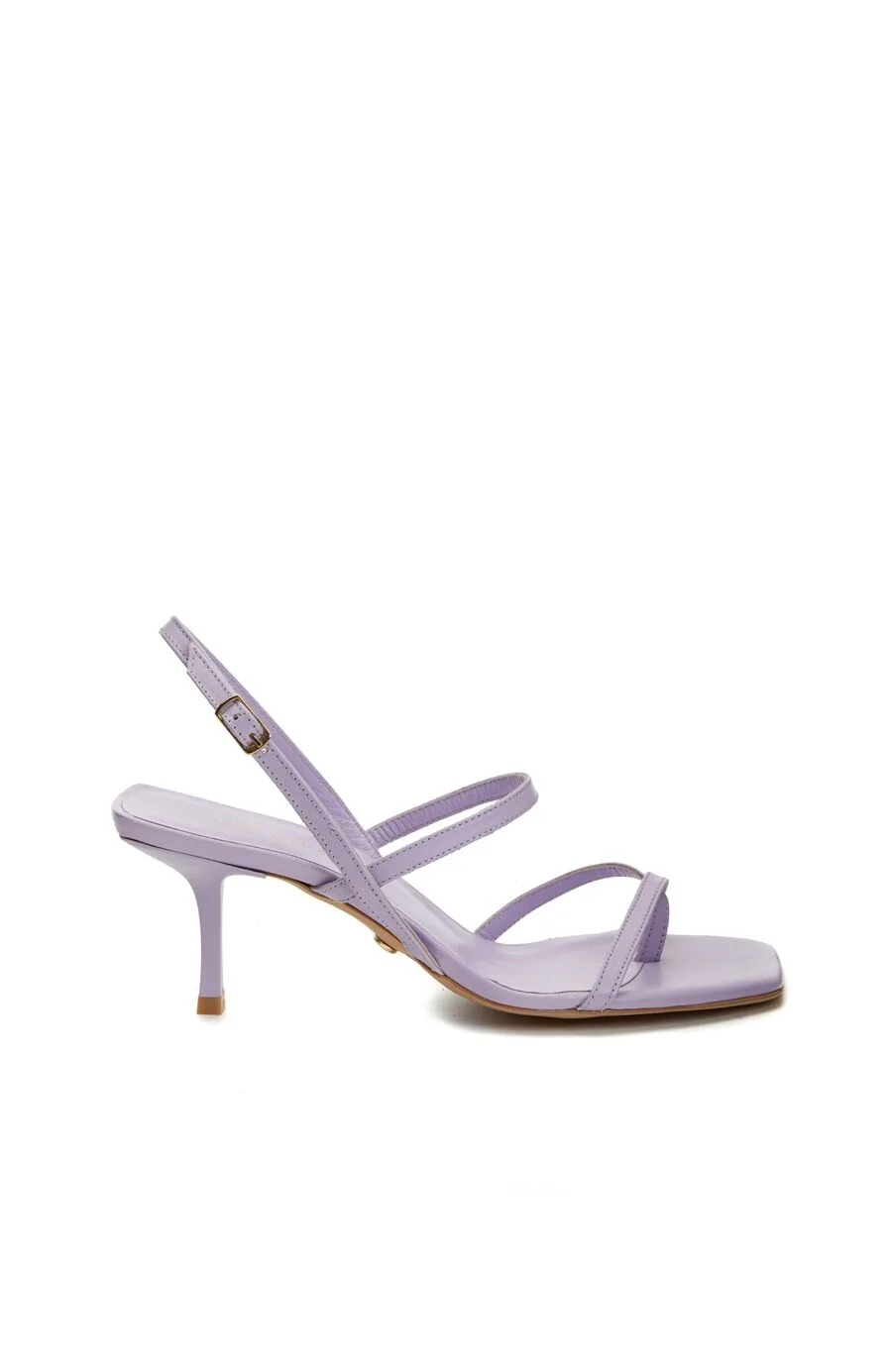 Purple Strappy Leather Sandals thumbnail