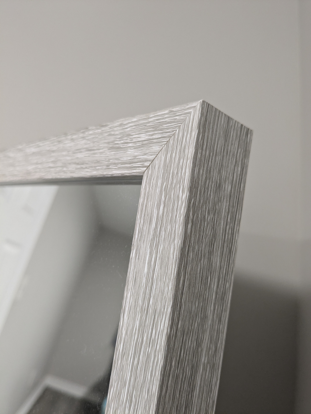 Full Length Leaner Mirror - White-Grey Wood Frame - photo 3
