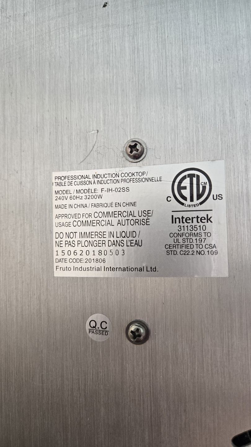 Eurodib Professional Induction Cooktop - F-IH-02S - photo 2