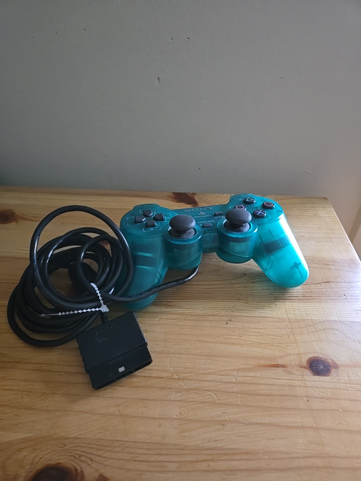 Rare Teal PlayStation 1 2 Controller