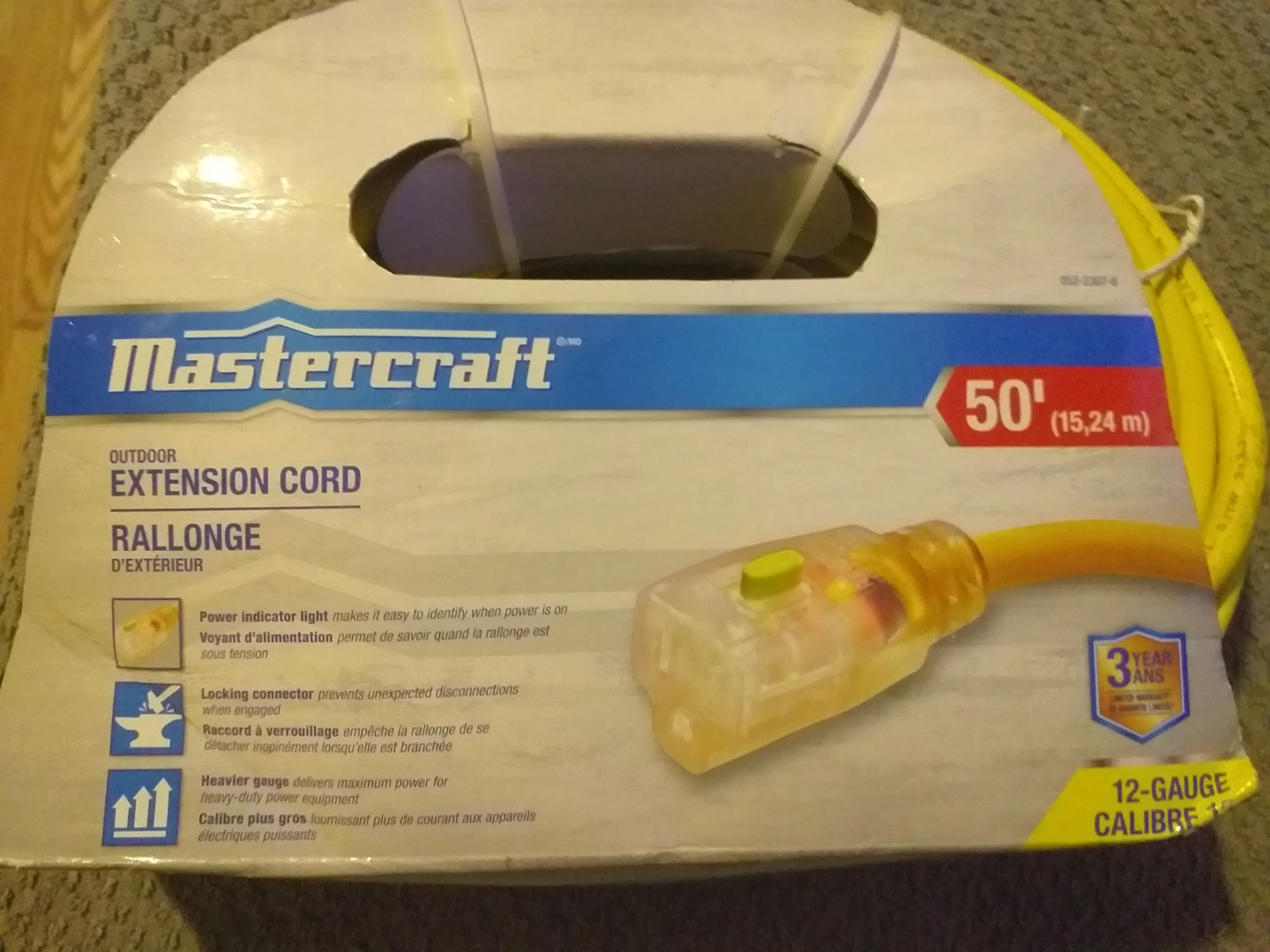 Mastercraft 50ft contractors grade Extension Cord