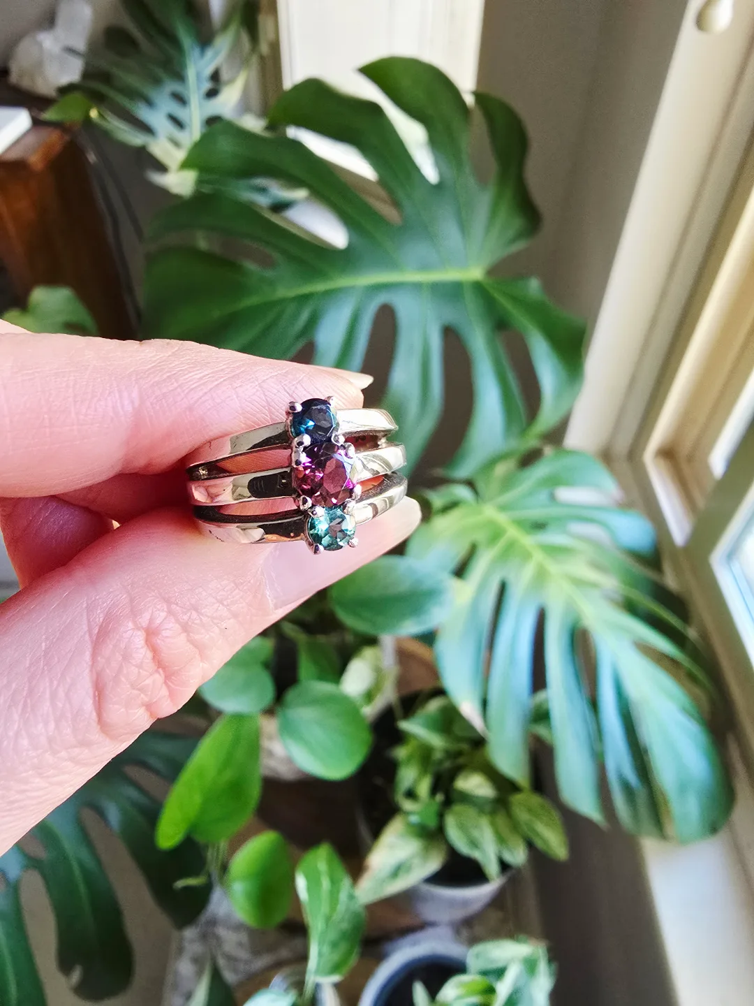 New Tourmaline natural 925stamp sterling silver ring thumbnail