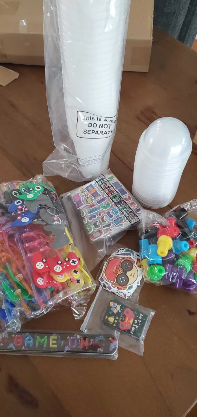 Birthday  Party Favour Bundle - Cups, Straws, Stickers & More! image indicator(2)