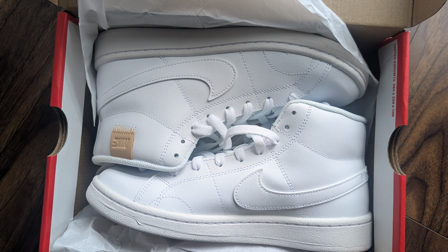 Nike Court Royale 2 Mid White Women's Size 8