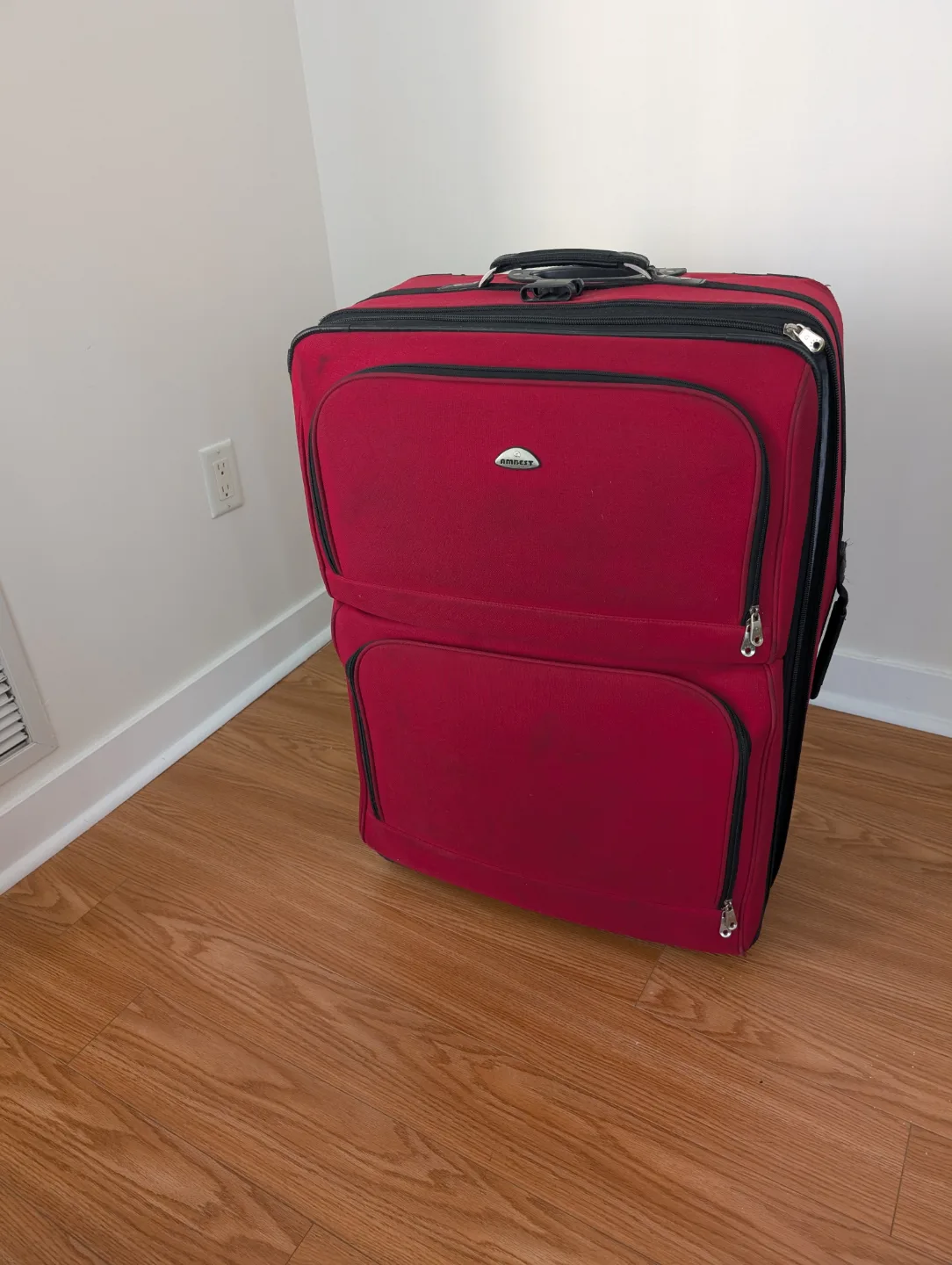 🏒  Red Suitcase with Wheels - LARGE thumbnail