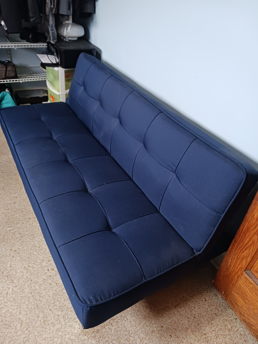 Navy Blue Futon Sofa Bed - photo 2