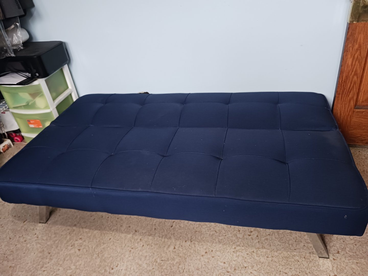 Navy Blue Futon Sofa Bed - photo 3