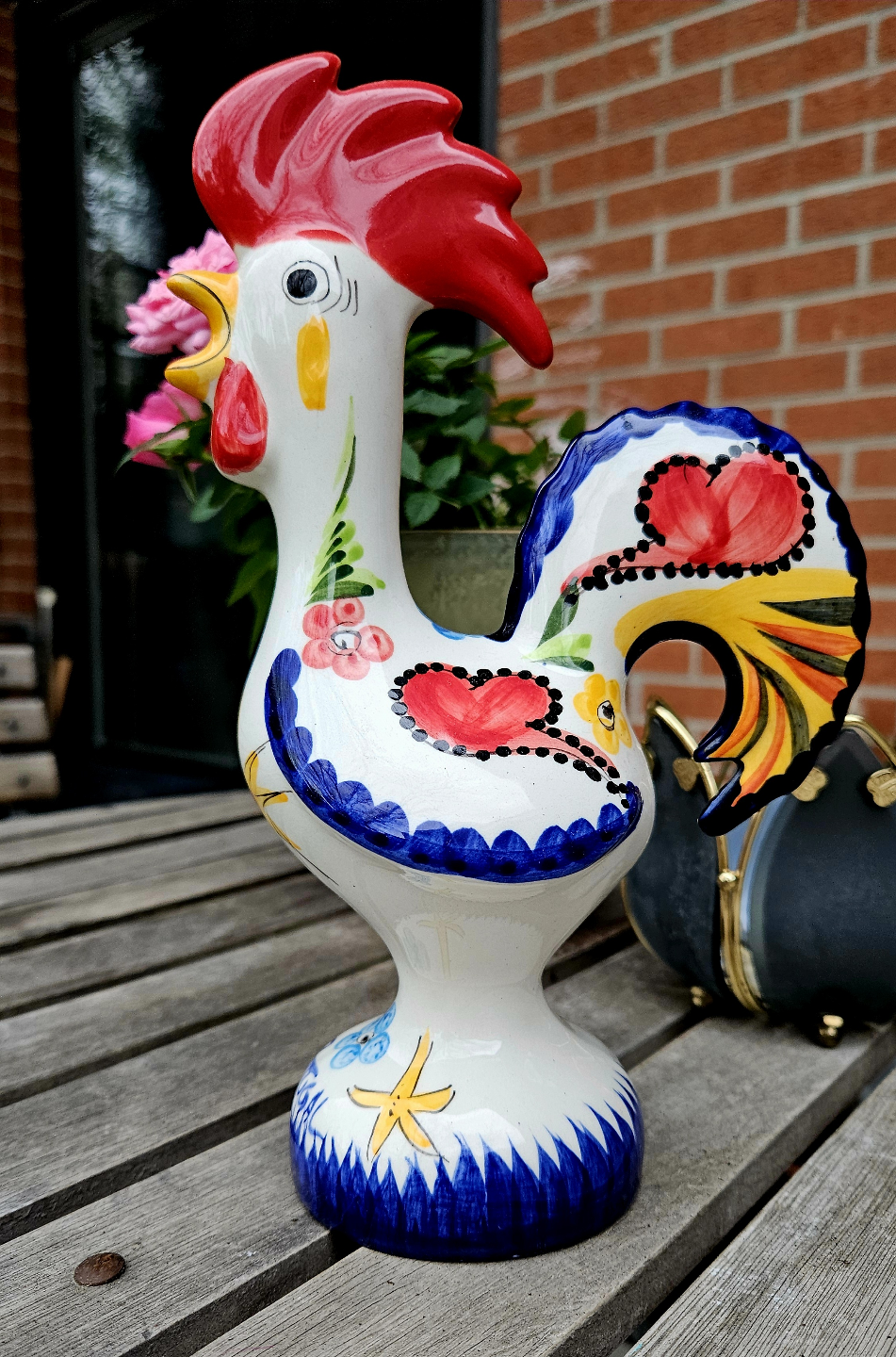 Hand-painted Portuguese Rooster Figurine - photo 3