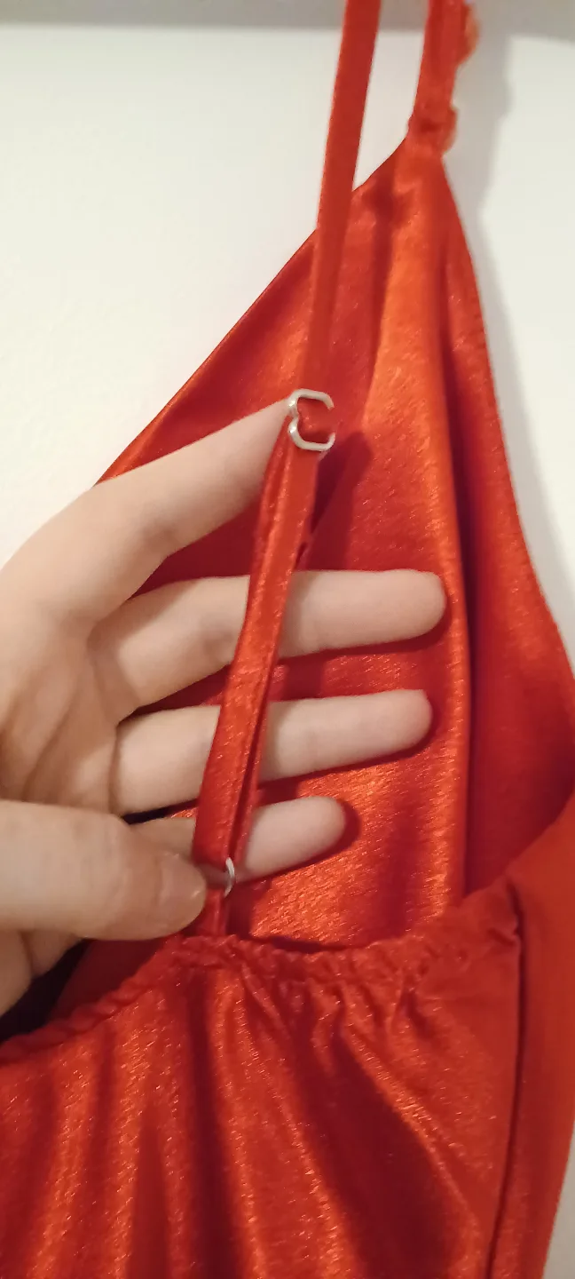 Red Satin Midi Slip Punk Dress image indicator(5)