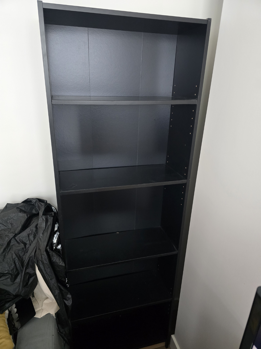 Black Bookshelf - 5 Shelves