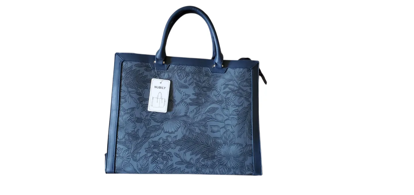 NUBILY Embossed Floral Tote Bag image indicator(2)