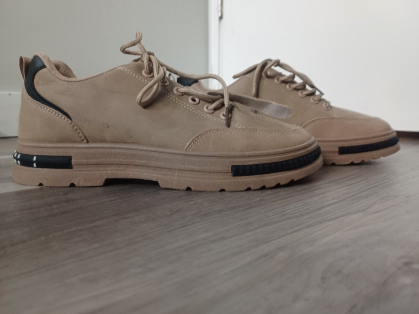 Men's Beige Casual Lace-Up Sneakers - photo 5