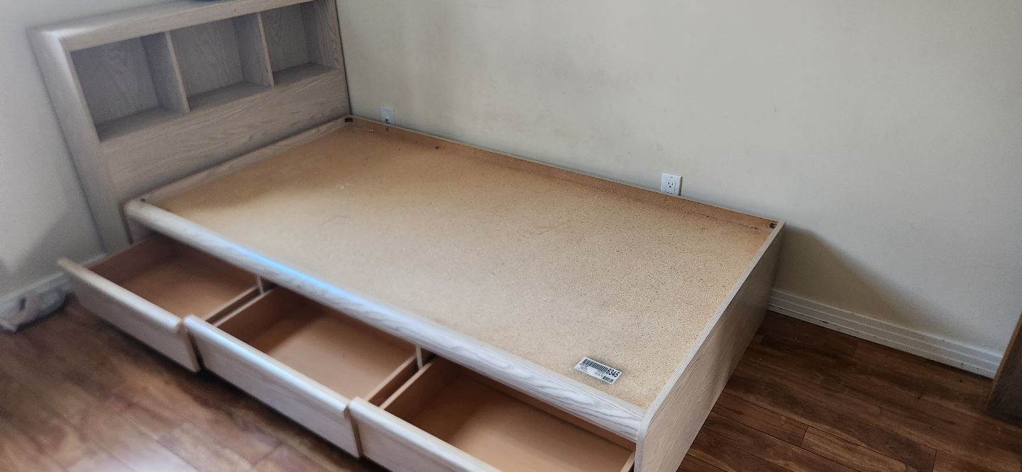 Kids Twin-Size Storage Bed with Headboard - photo 3