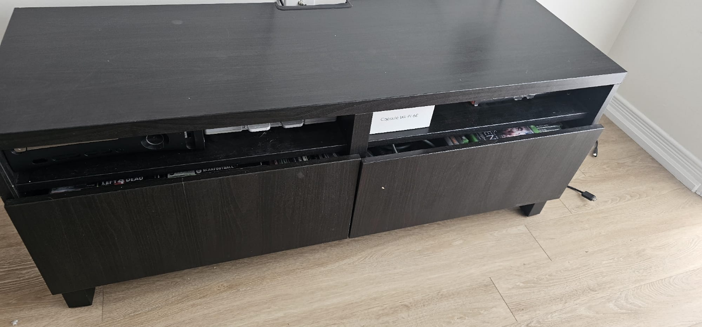 Black TV Stand with Storage