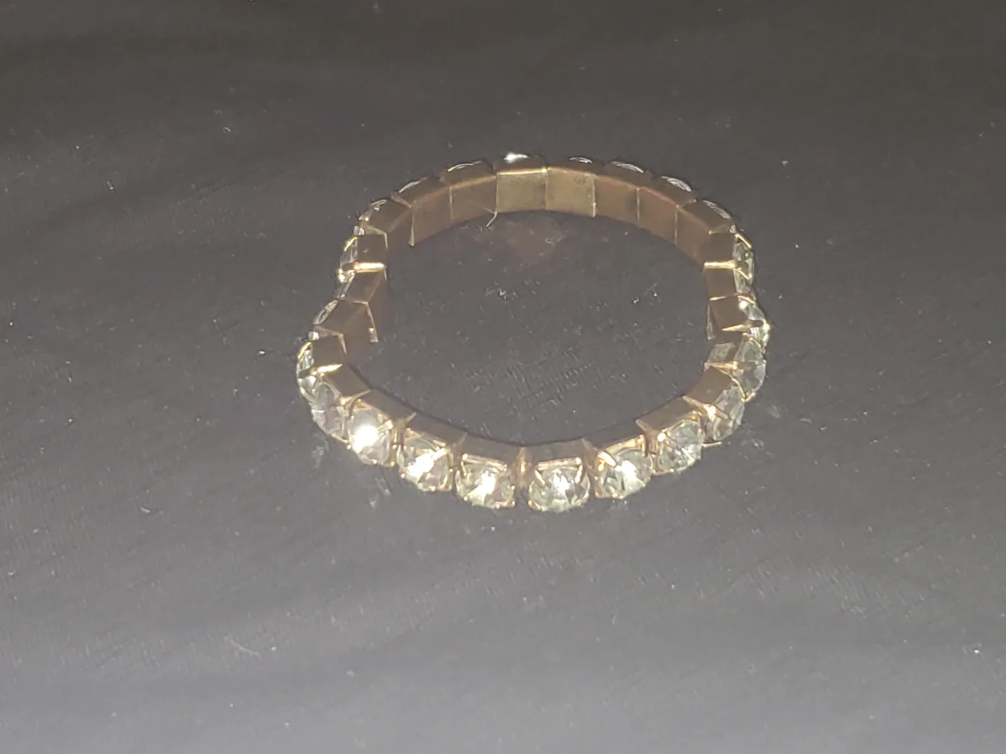 Gold & Pink Rhinestone Stretch Bracelet image indicator(5)