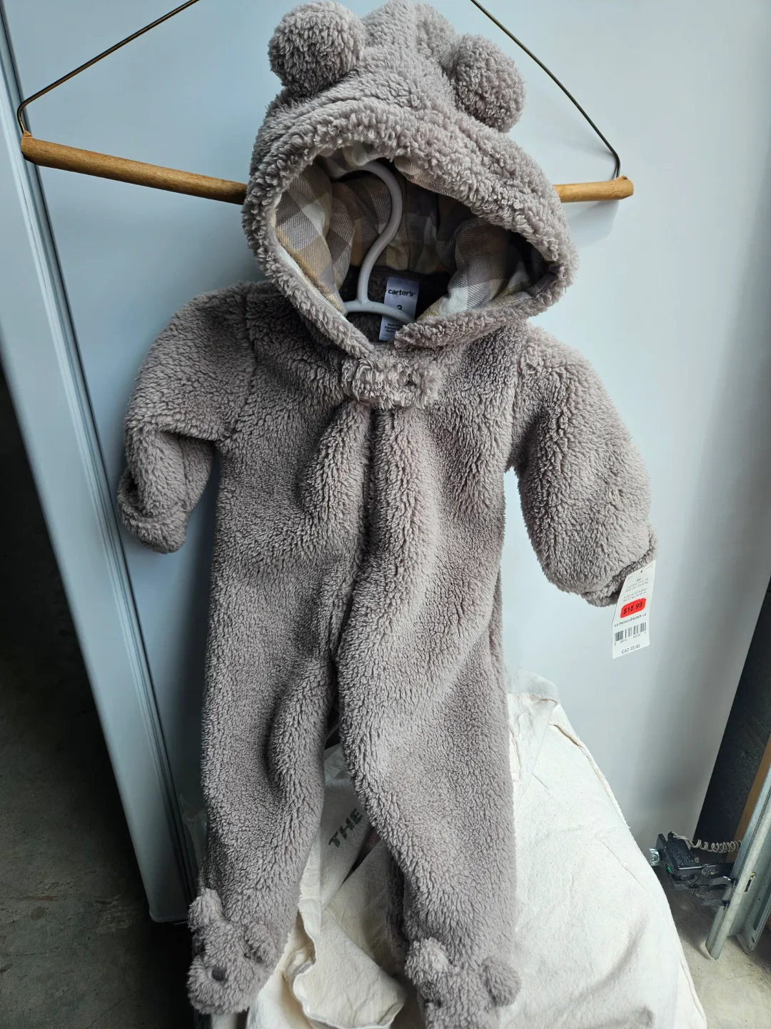Carter's Baby Bear Hooded Snowsuit, Size 3 Months thumbnail