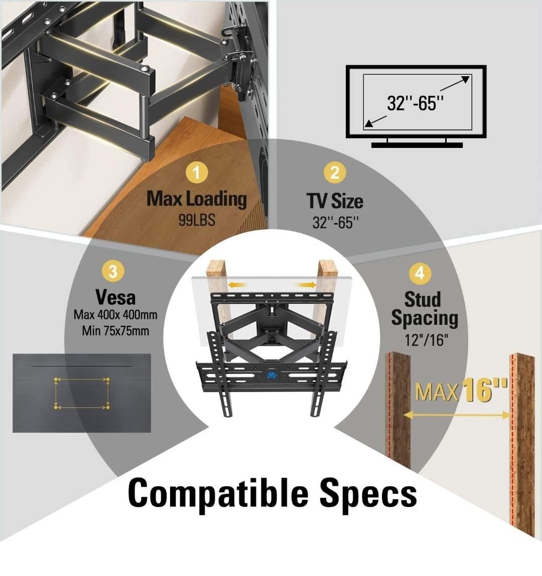 Mounting Dream TV Wall Mount for 32-65 inch TVs - photo 3