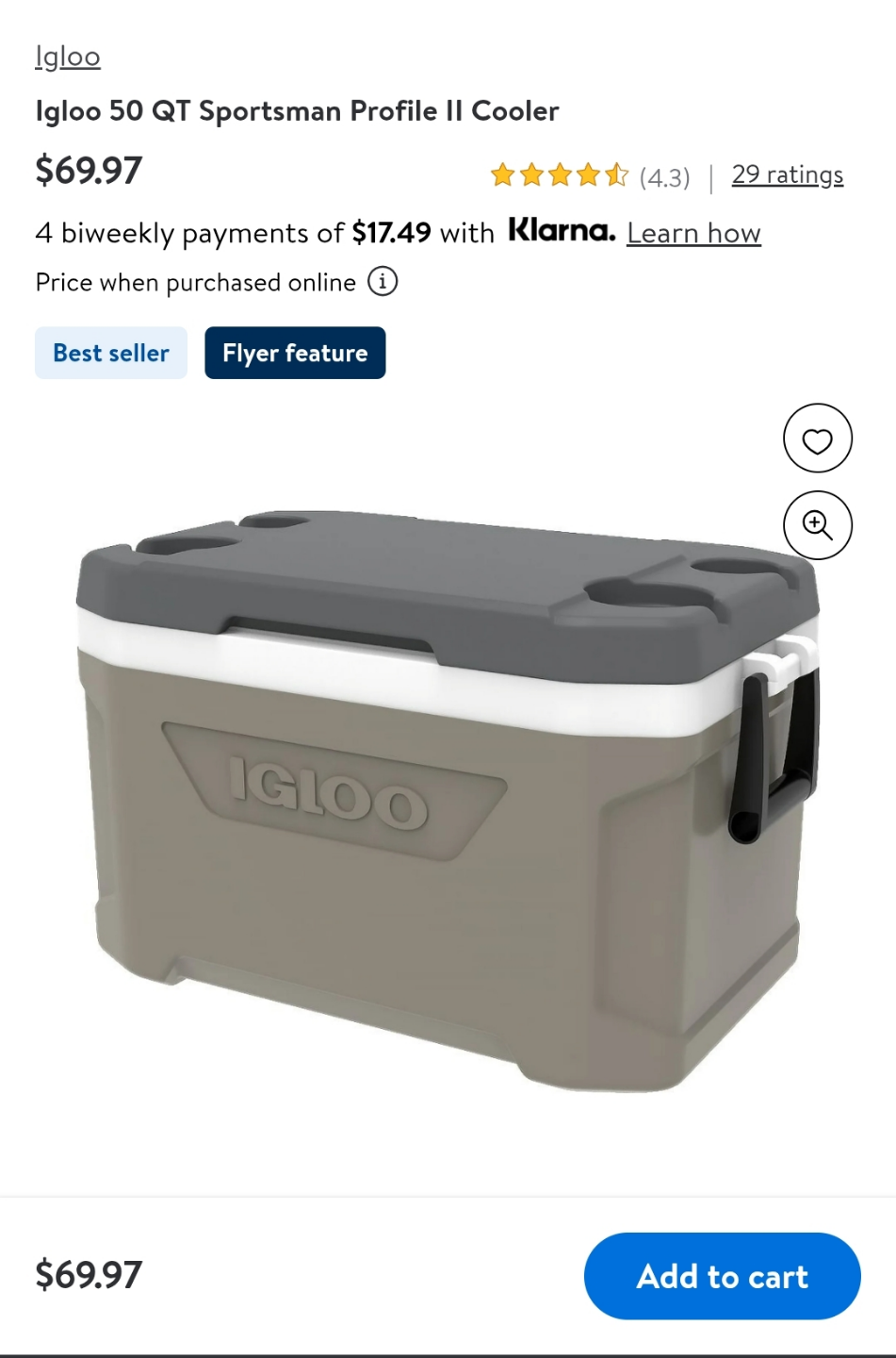 Igloo 50 QT Sportsman Profile II Cooler