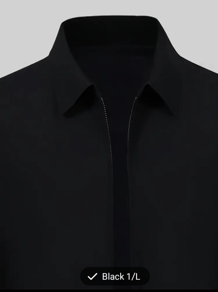Brand New Men's Black Zipper Jacket Size L - photo 2