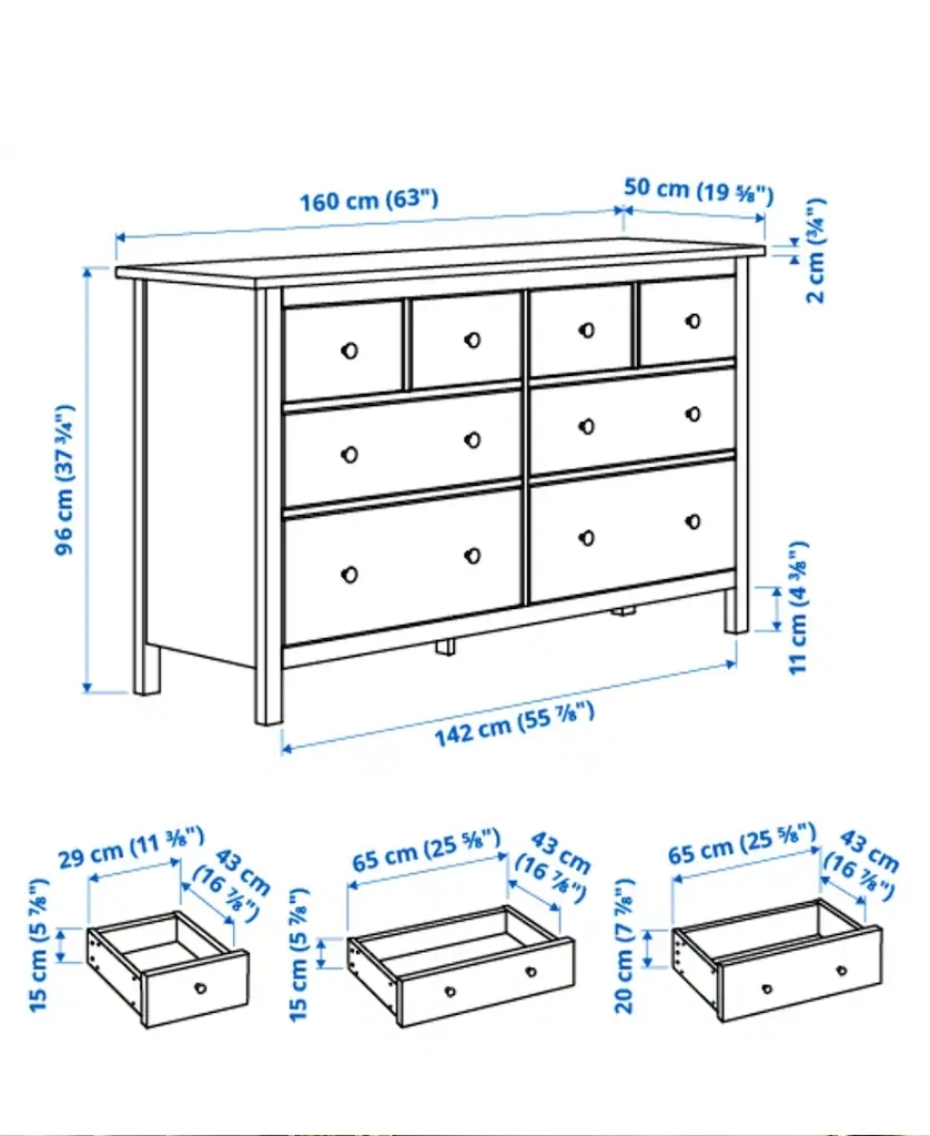 IKEA HEMNES 8-Drawer Dresser - photo 2