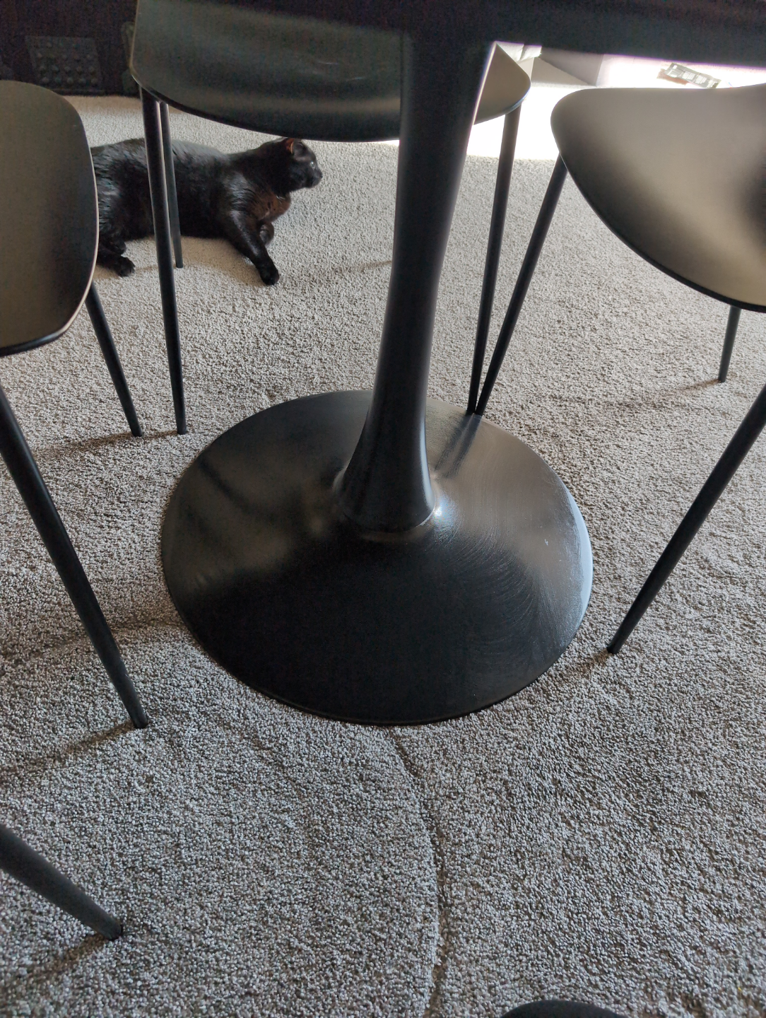 Black Dining Table and Four Chairs Set - photo 3