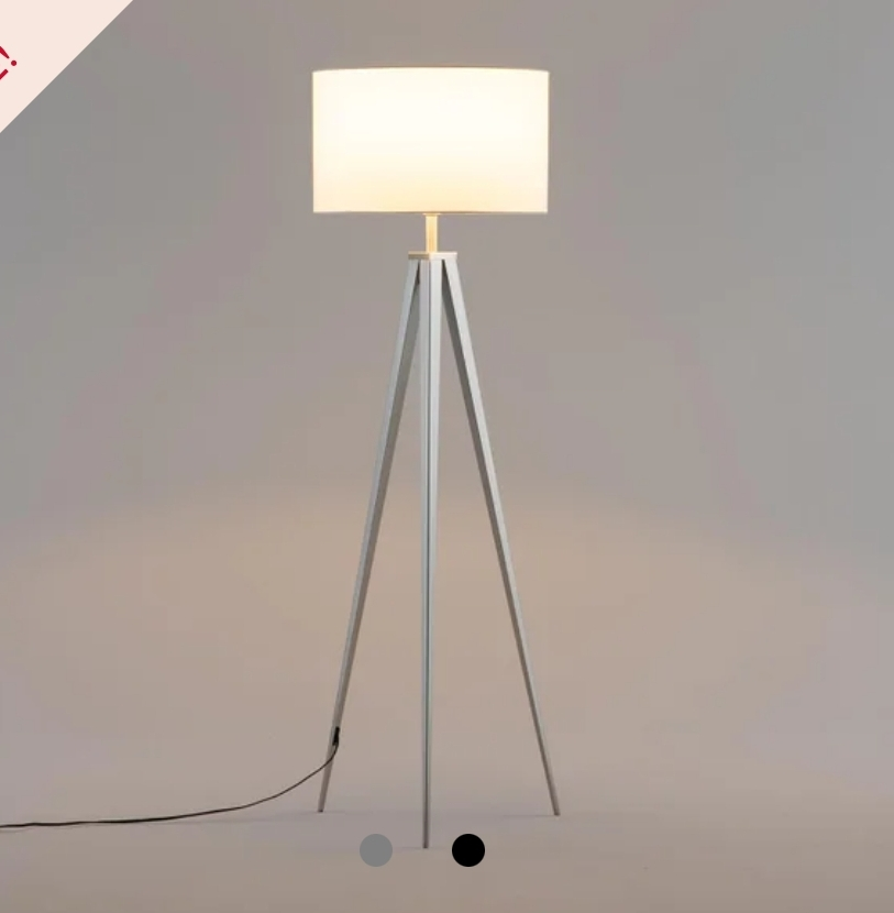 Tripod Floor Lamp with White Shade (Structube) - photo 4