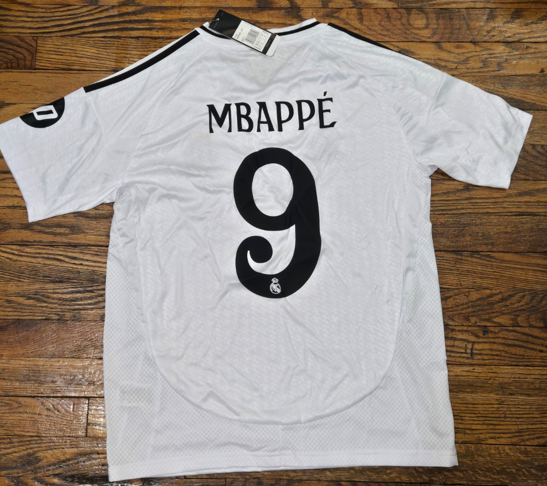 Men's Real Madrid Mbappé #9 Adidas Jersey Size M-L - photo 2