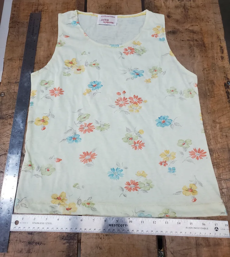 Vintage John Warden Floral Sleeveless Shirt 1970s RARE Unworn image indicator(2)