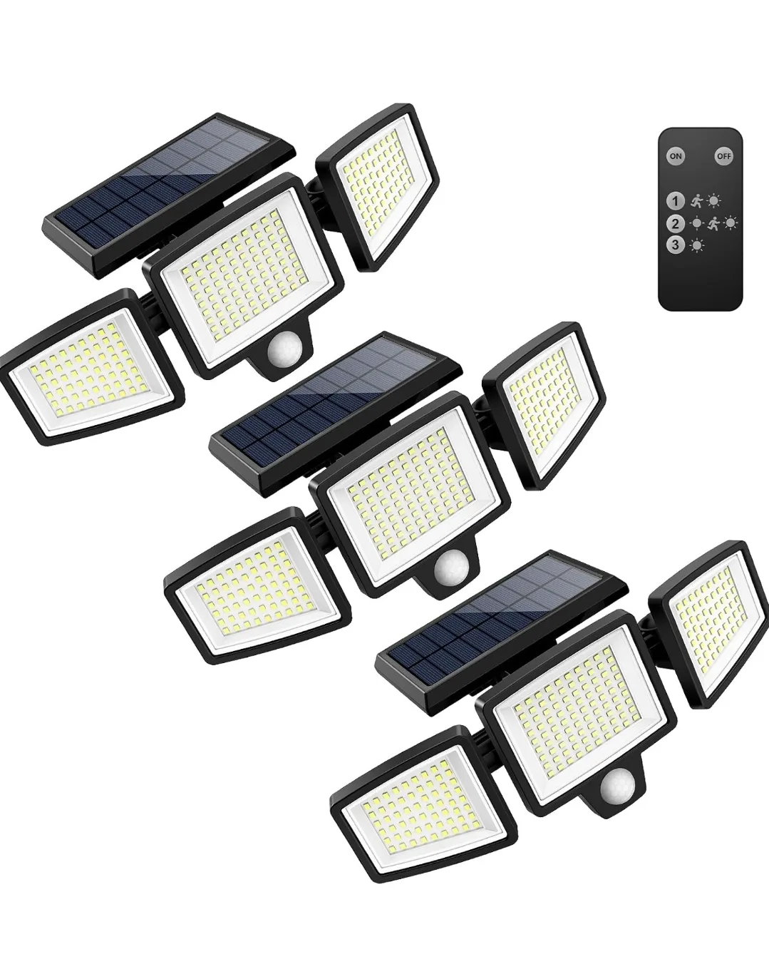 NEW Solar Motion Sensor Light – 2500LM | 210 LEDs + Remote image indicator(2)