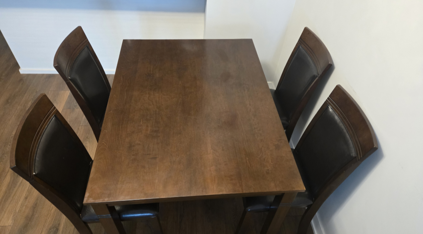 Dining table with 4 chairs - (Brown) - photo 3