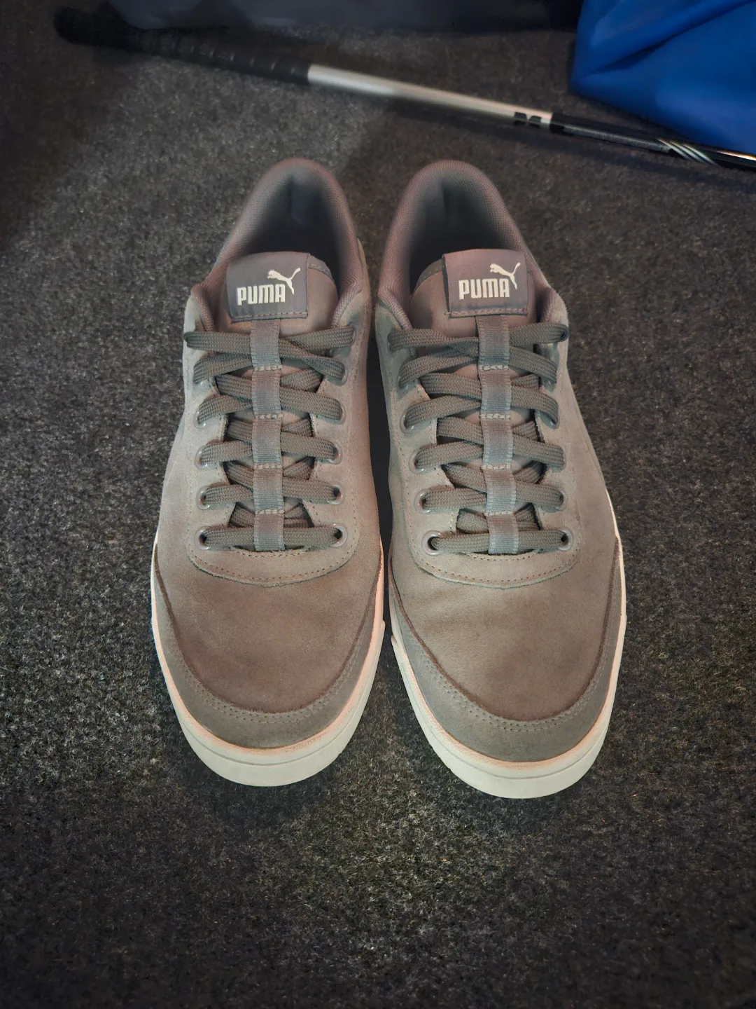 Puma Men's Grey Suede Low-Top Sneakers - Size 10 image indicator(2)
