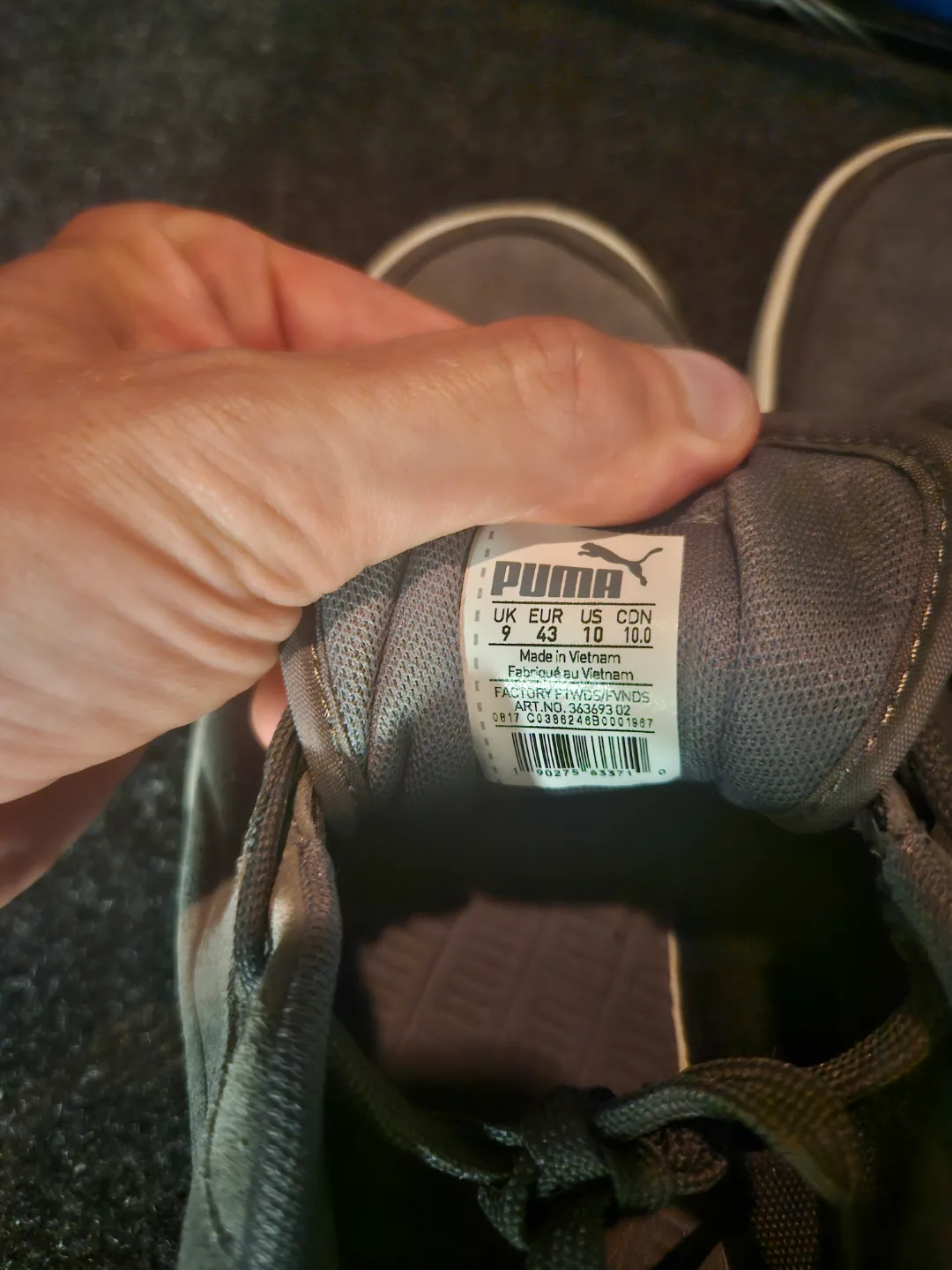 Puma Men's Grey Suede Low-Top Sneakers - Size 10 image indicator(3)