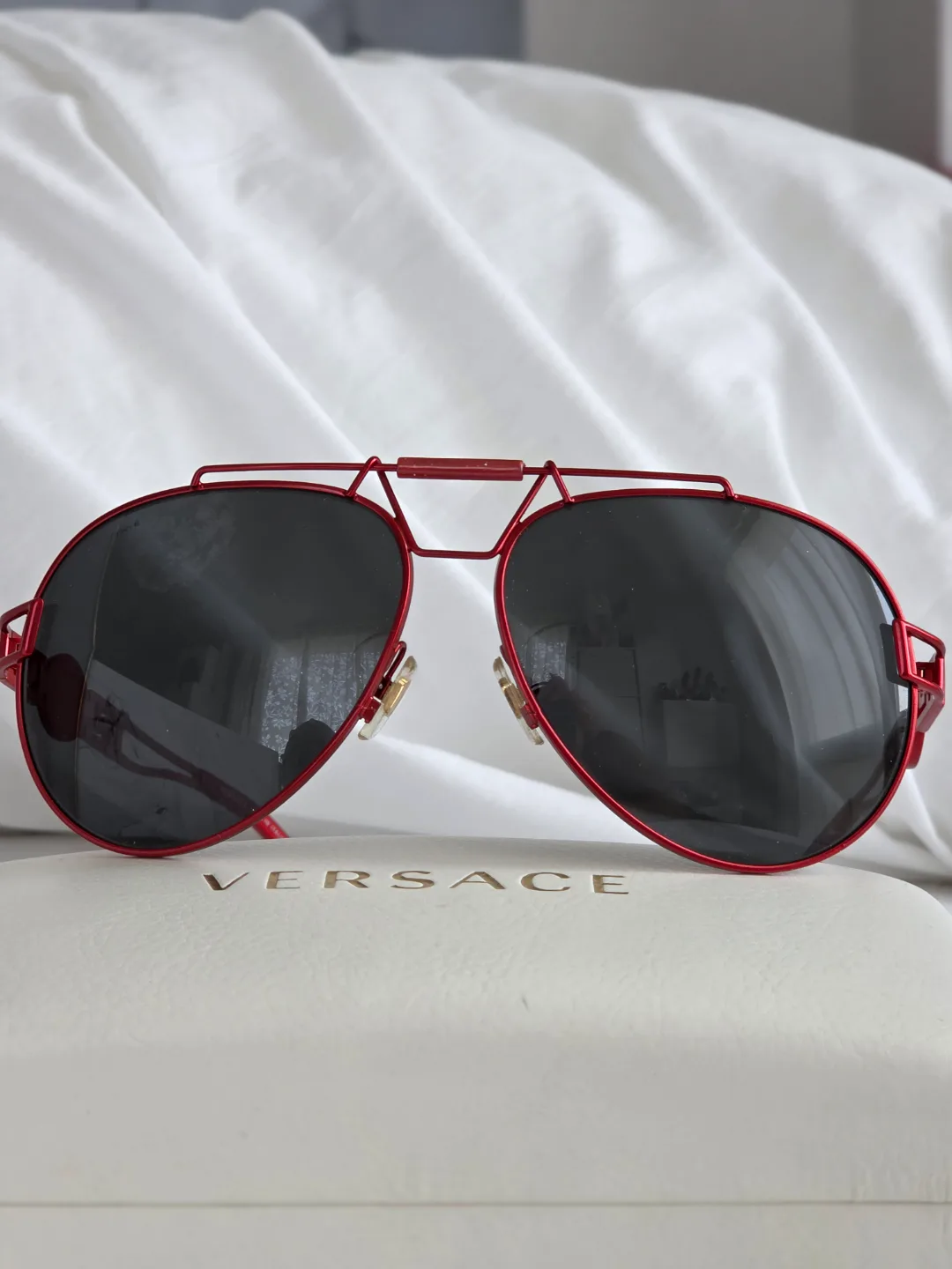 Vintage Versace Aviator Sunglasses Red image indicator(5)