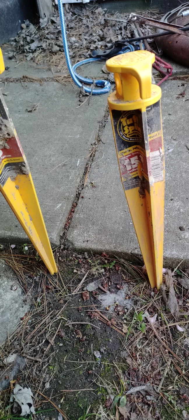 Pair of Heavy DutyYellow Plastic Ground Stakes image indicator(2)