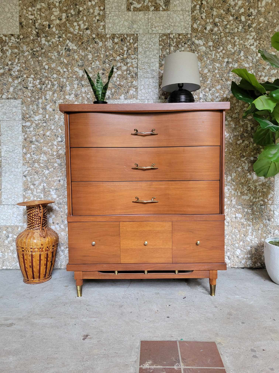 Mid-Century Modern Highboy Dresser