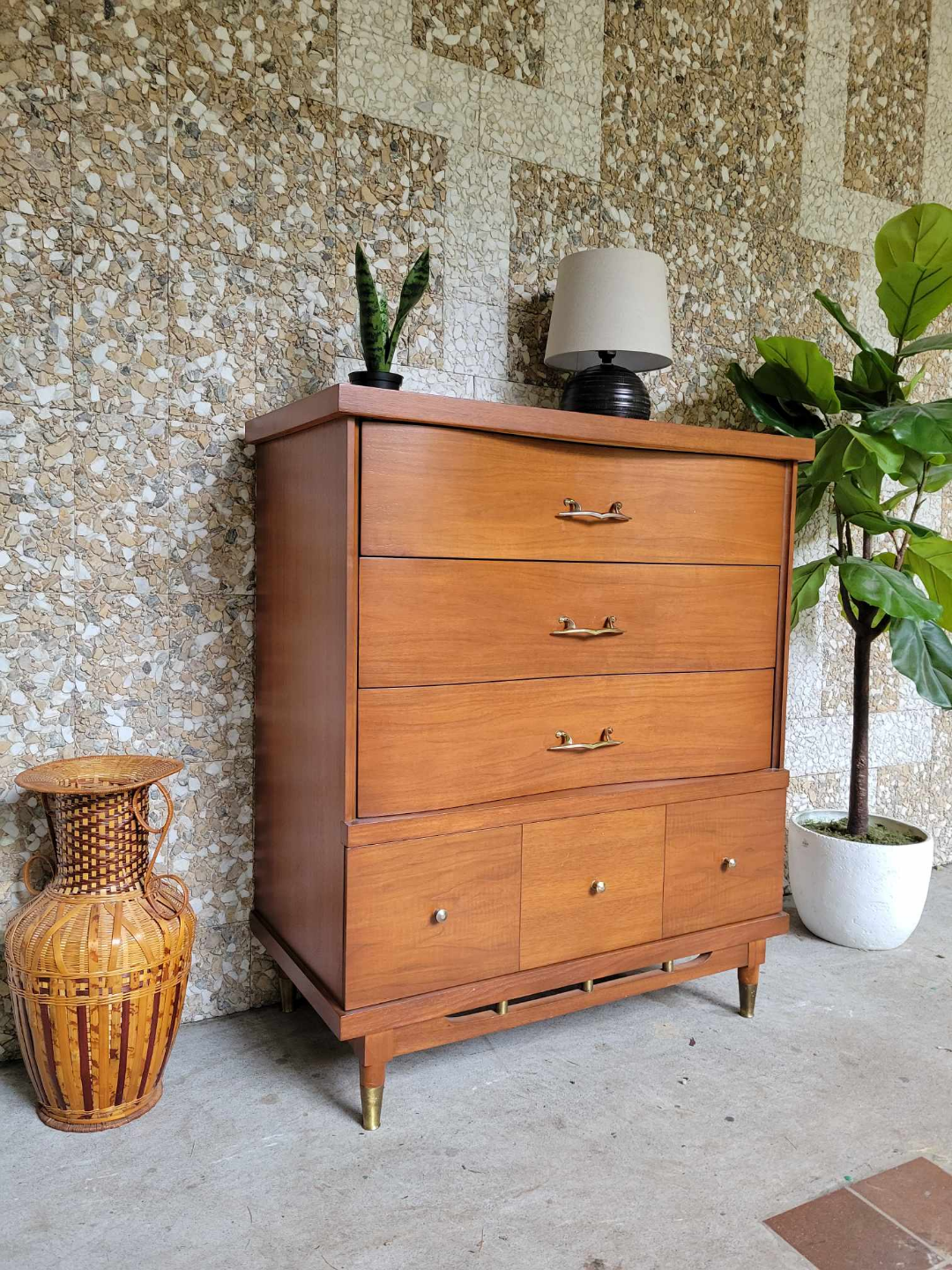 Mid-Century Modern Highboy Dresser - photo 3