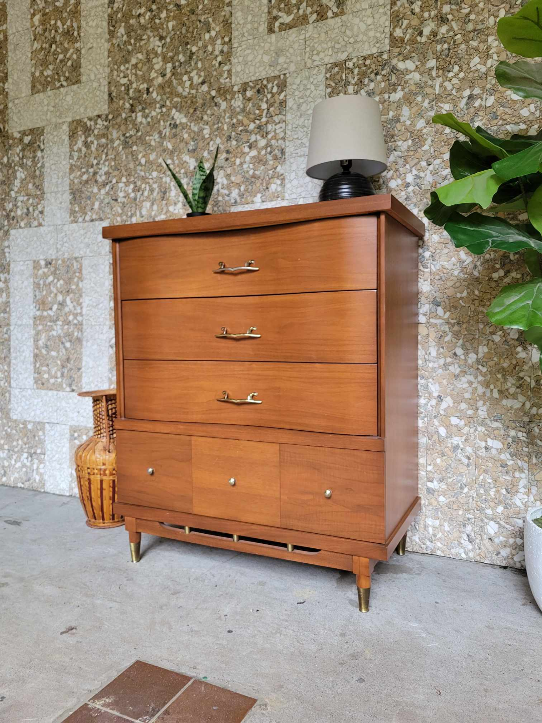 Mid-Century Modern Highboy Dresser - photo 4