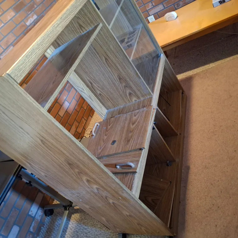 Wood cabinet on wheels image indicator(4)