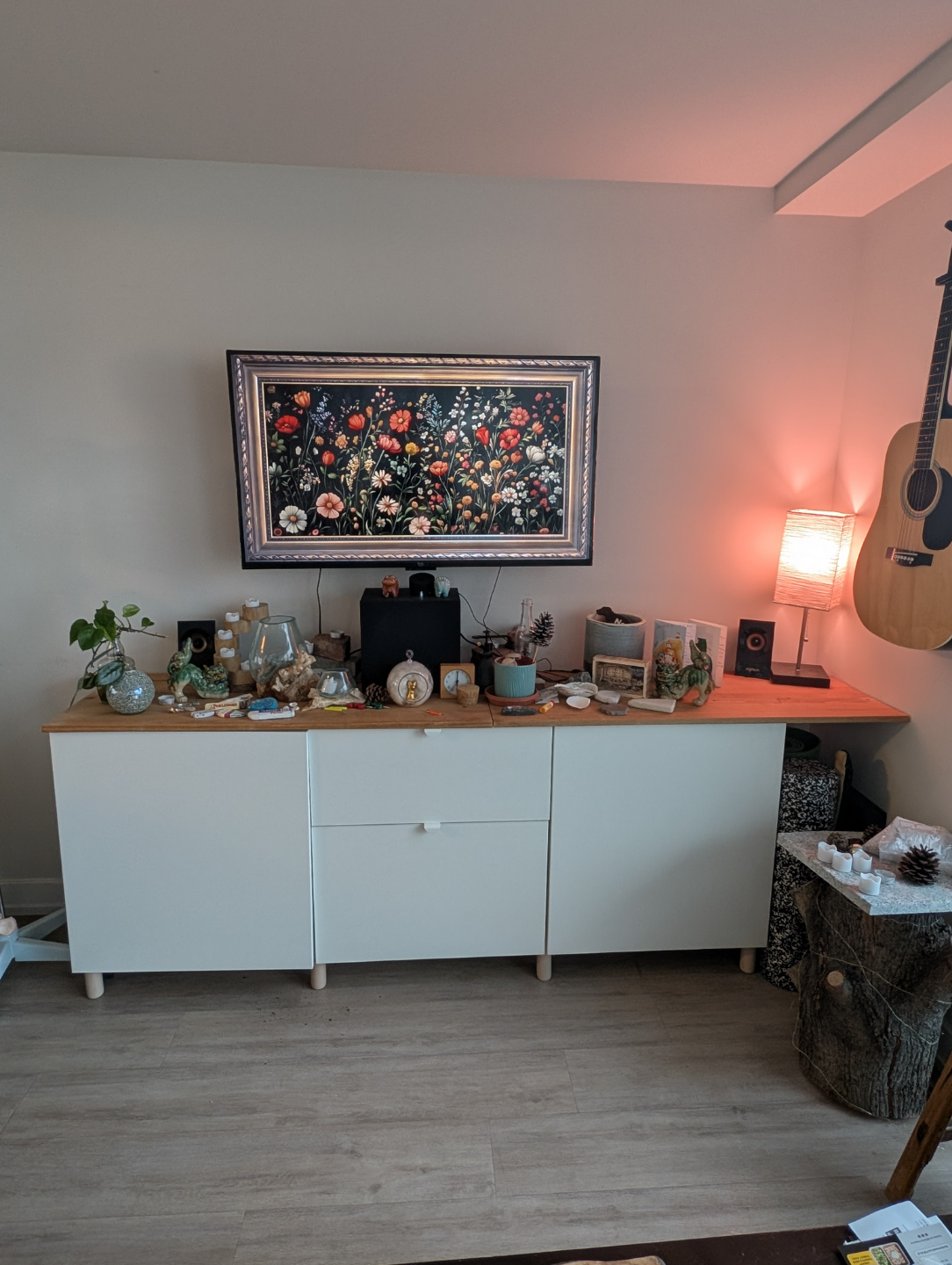 IKEA BESTA cabinets with handles and legs