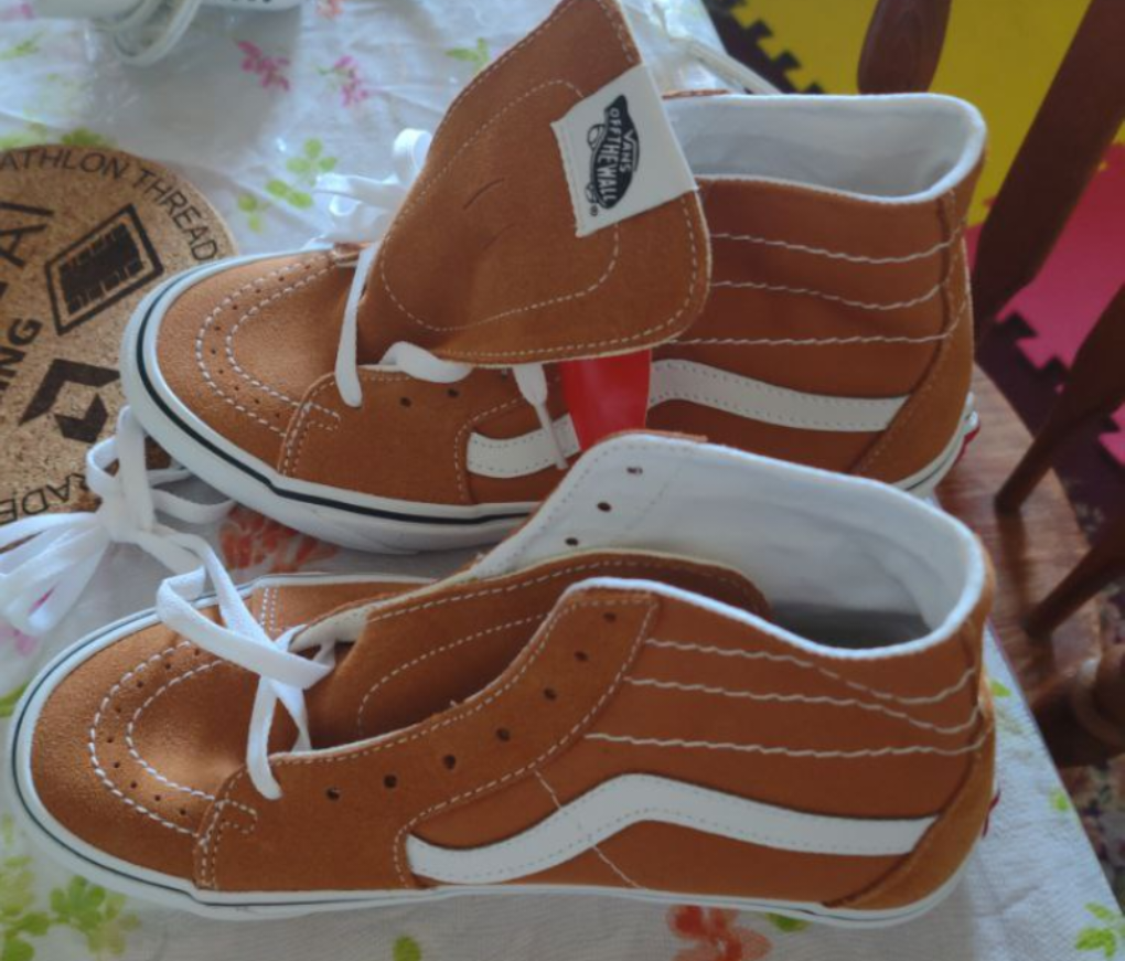 Vans Sk8-Hi High Top Sneakers - Brown Suede