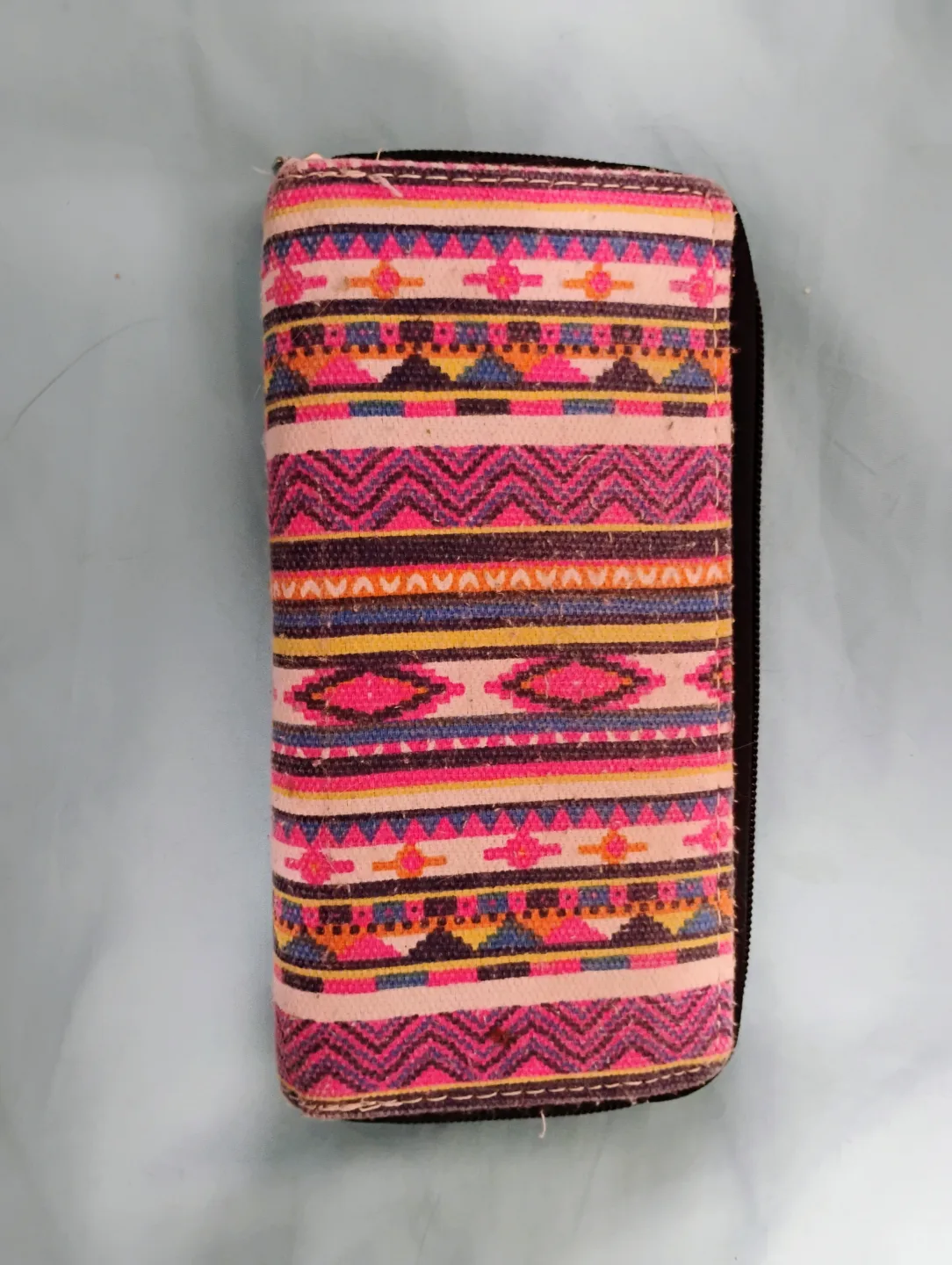 Colorful Tribal Print Zip-Around Wallet thumbnail