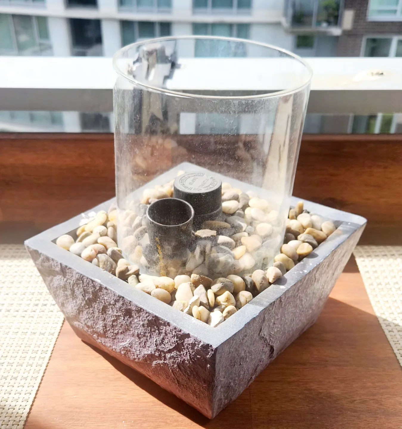 Outdoor Stone Tabletop Citronella Fire Bowl image indicator(3)