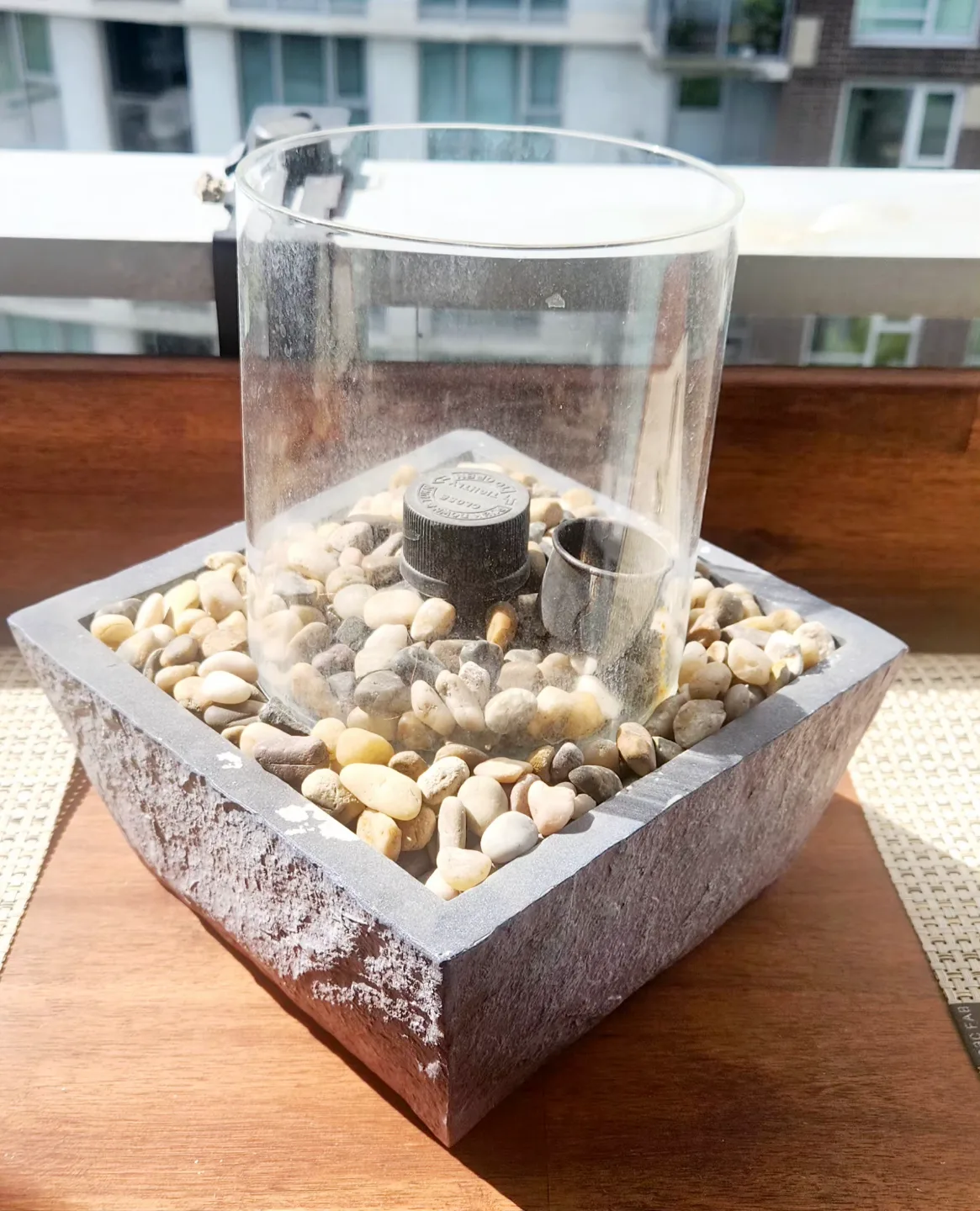 Outdoor Stone Tabletop Citronella Fire Bowl image indicator(5)