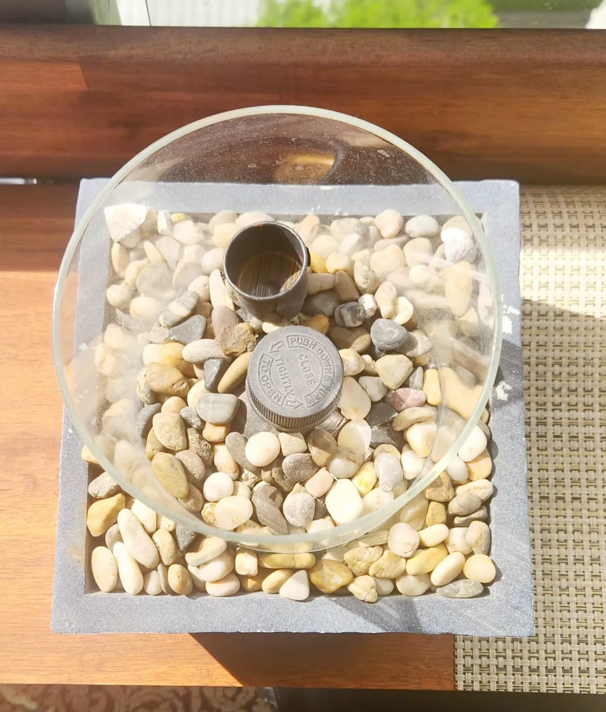 Outdoor Stone Tabletop Citronella Fire Bowl image indicator(7)