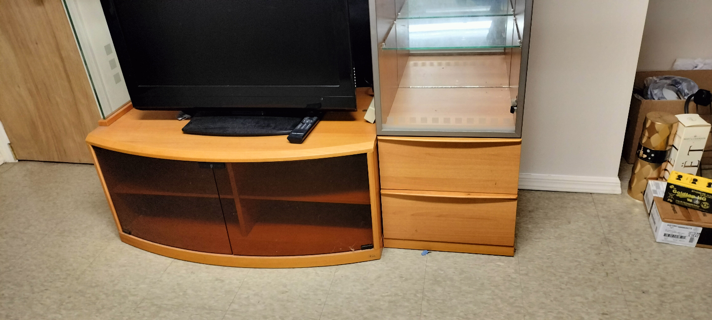 Entertainment Center with Glass Display Cabinet - photo 3