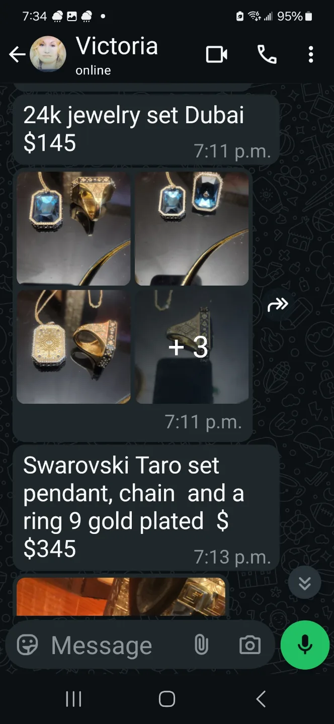 Swarovski Taro Necklace and Ring Set thumbnail