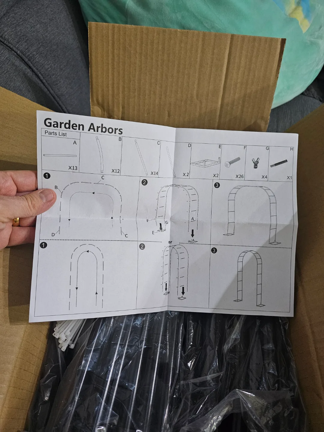 Black Metal Garden Arch Wedding Archway image indicator(10)