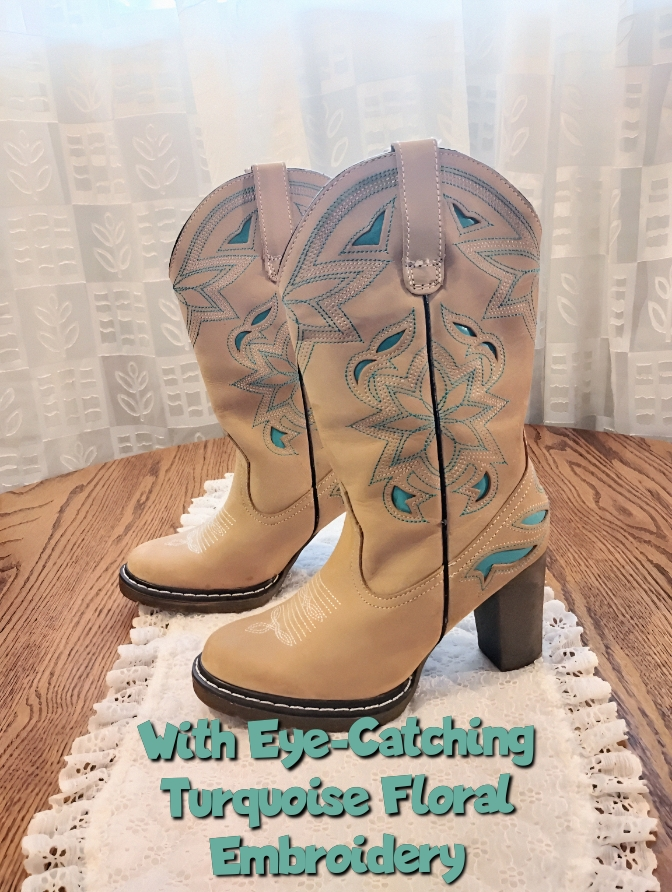 ~ROPER~ High Heel Stitched Leather Cowgirl Boots - photo 4