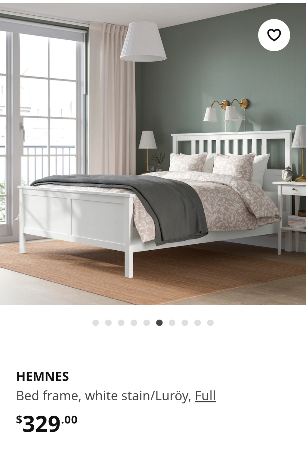 IKEA HEMNES Full Bed Frame - White - photo 2